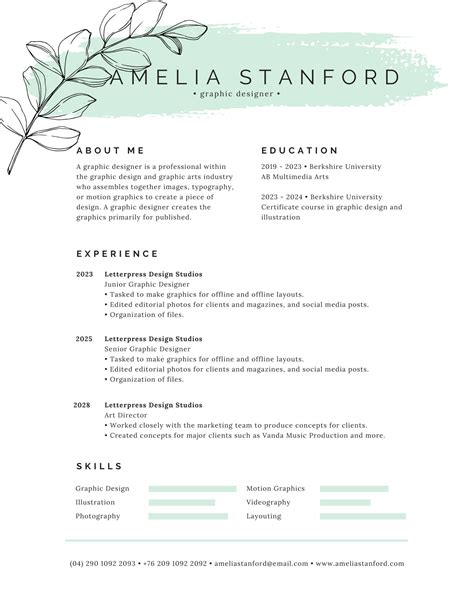 Cute resume template 9