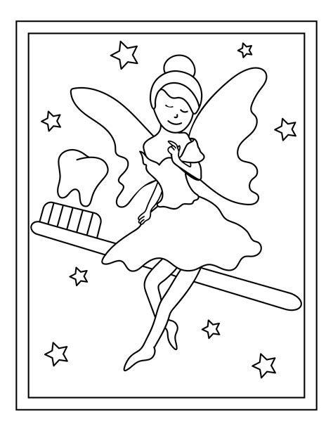 Cute Tooth Fairy Coloring Pages