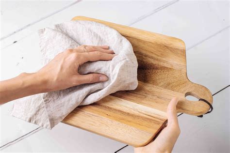 Sanitizing a cutting board handle