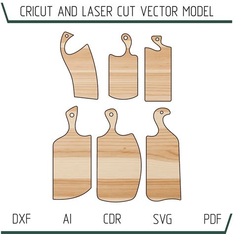 Cutting board handles in different sizes and shapes