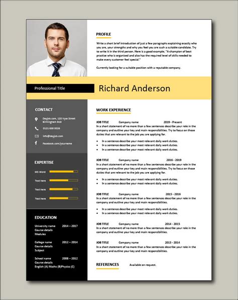 CV Template Examples