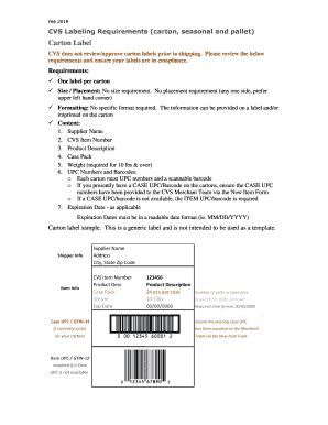 CVS label regulations