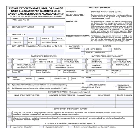 DA Form 5960 Example 1