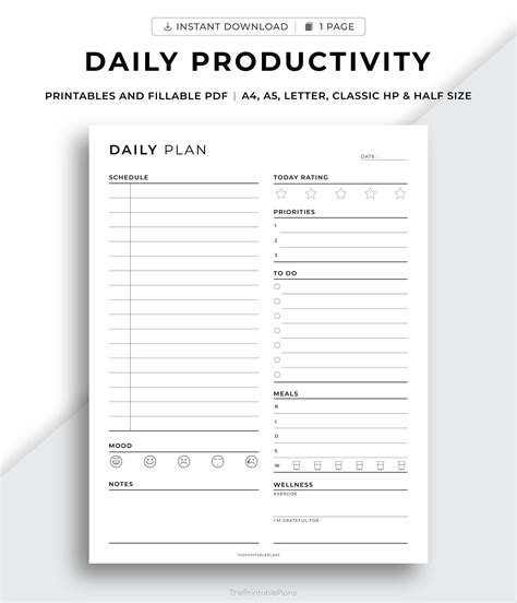 Daily Calendars for Productivity