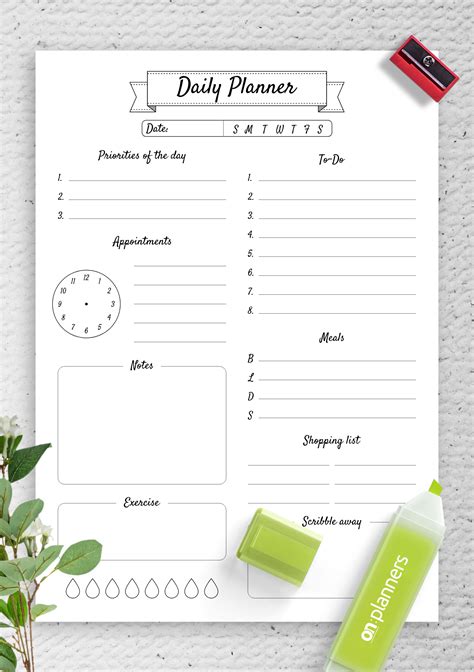 Daily Planner Template