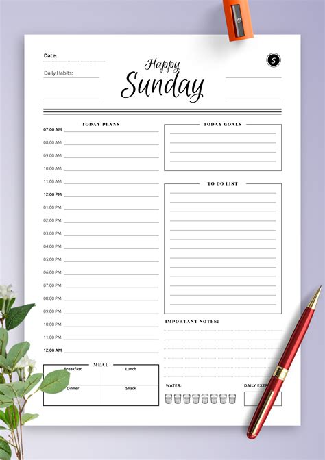 Daily Planner Template 1