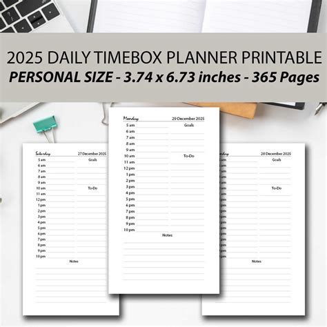 Daily Printable Calendar for Detailed Planning