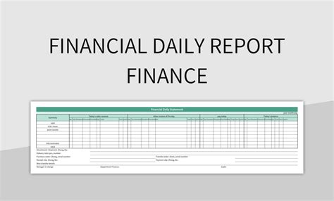 Daily report type example