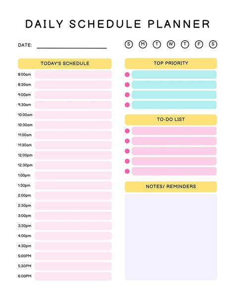 Daily Time Table