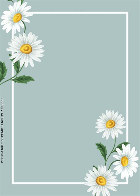 Daisy birthday templates