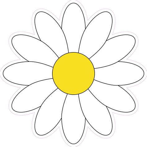 Daisy Cut Out Flower Template