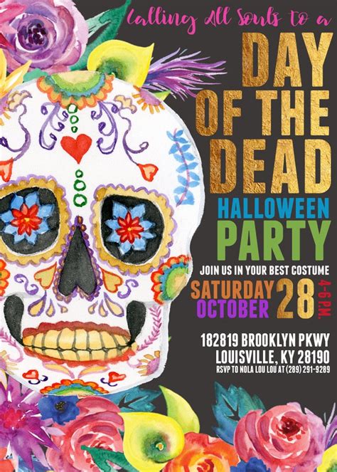 Day of the Dead invitation