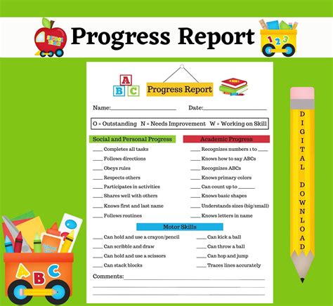 Daycare Progress Report Template Tips