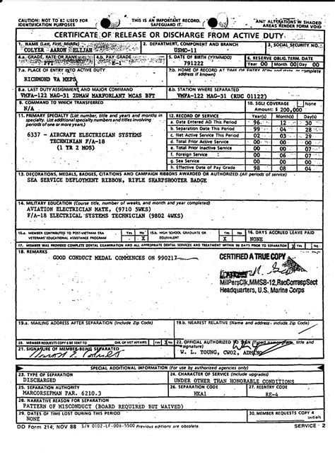 Free Printable DD214 Form Download