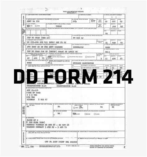 DD214 Form Template 6