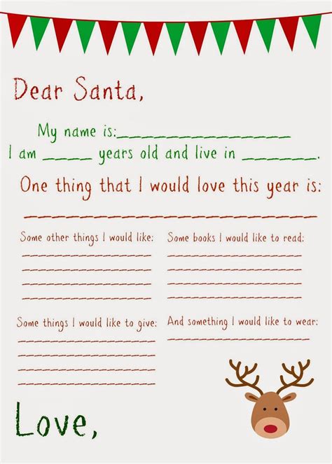 Dear Santa Letter Printables Gallery