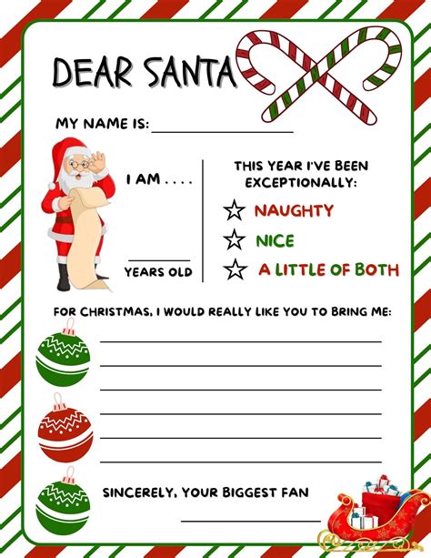 Dear Santa Letter Printables Image 3