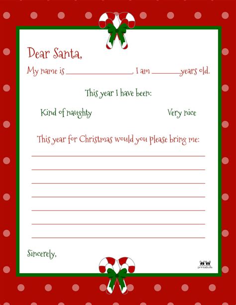 Dear Santa Letter Printables Image 4