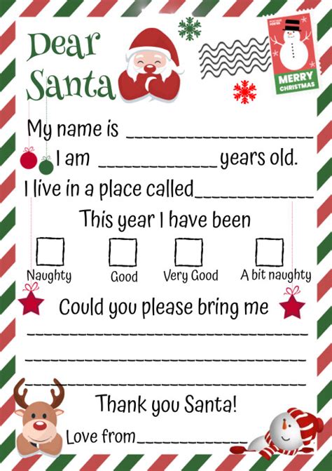 Dear Santa Letter Printables Image 7