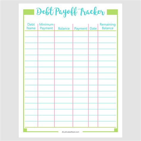 Tips for Using a Debt Payoff Tracker Printable