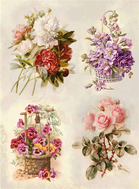 Decoupage Paper Prints Floral