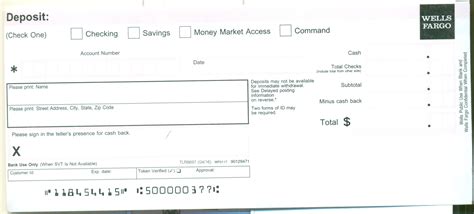 Deposit Slip Wells Fargo