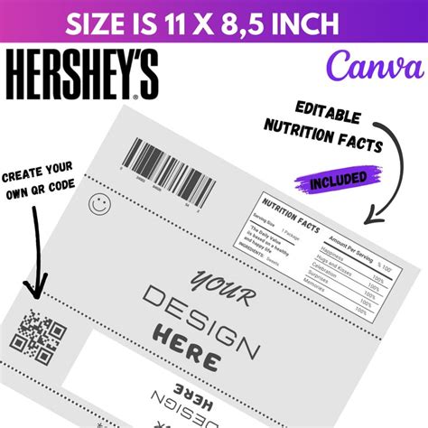 Design Hershey Bar Wrappers Template