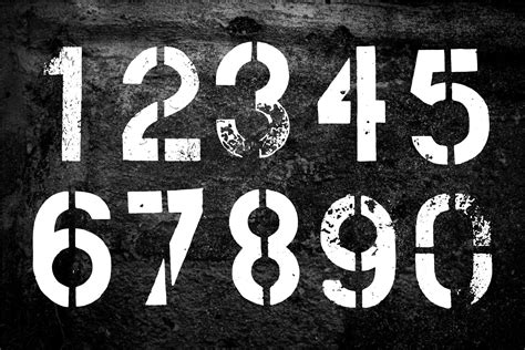 Design number stencils