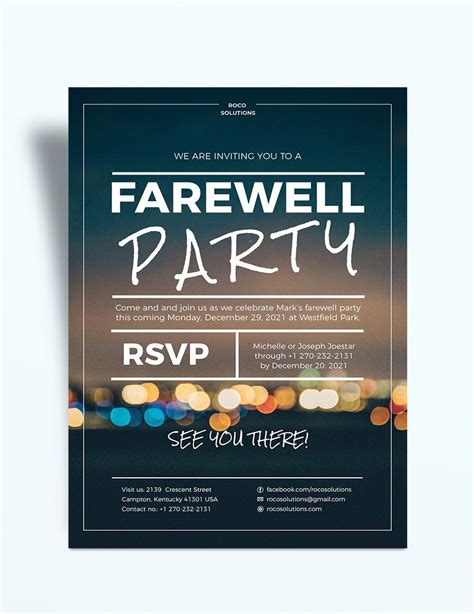 Design Tips Farewell Flyer Templates