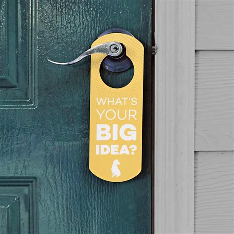 Designing door hanger template