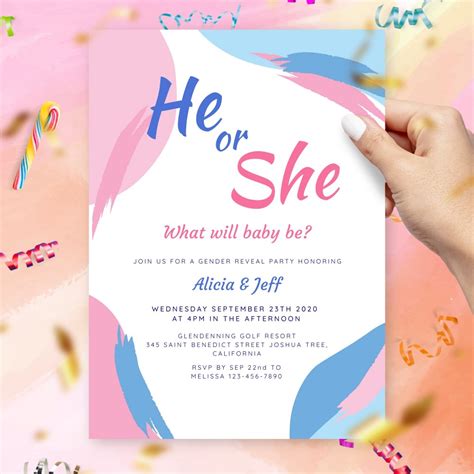 Designing Gender Reveal Invitations