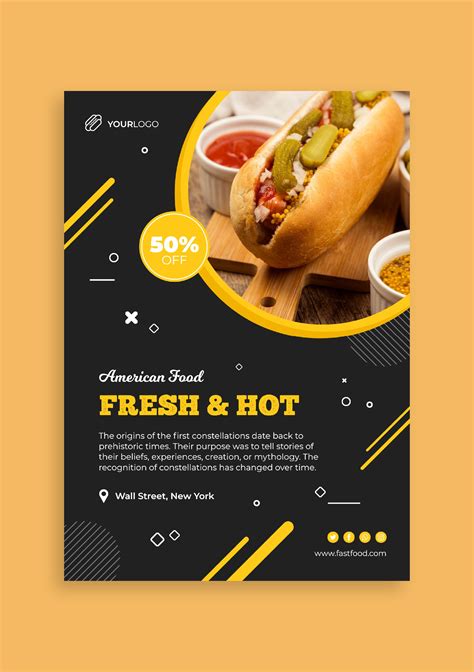 Design Elements for a Hot Dog Flyer