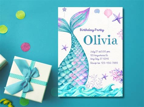 Designing Mermaid Birthday Invitations