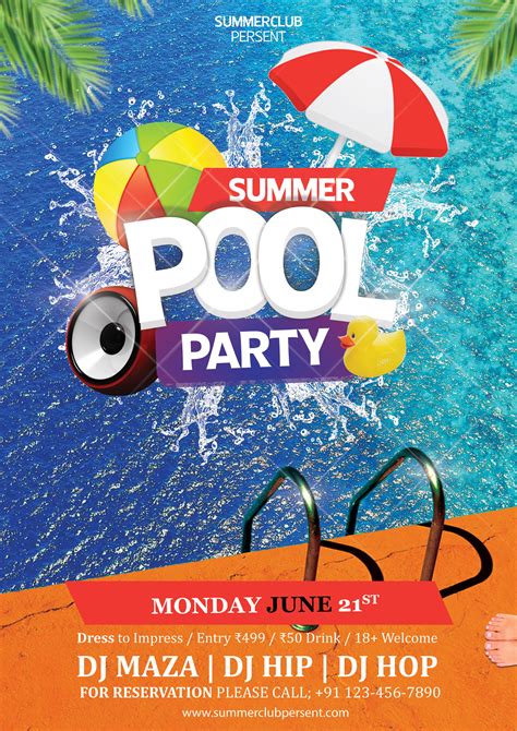 Designing Pool Party Flyers