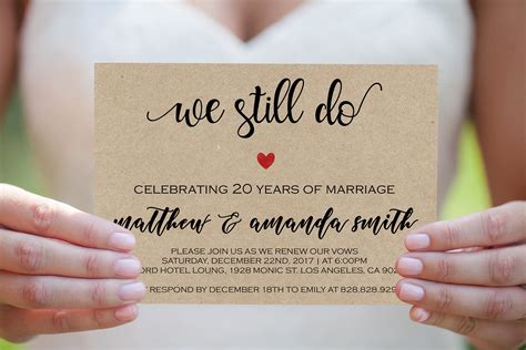 Designing printable vow renewal invitations