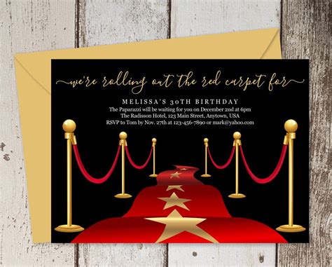 Designing Red Carpet Invitation Template