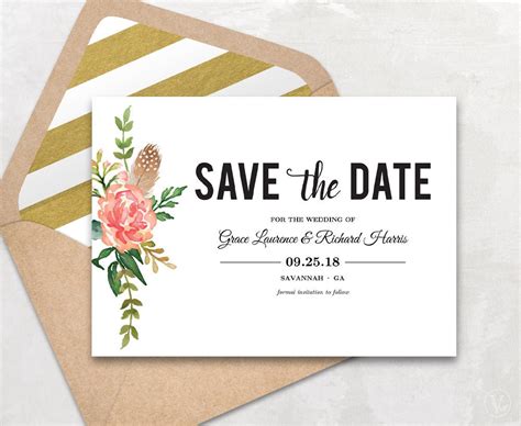 Designing Save the Date Postcard Template