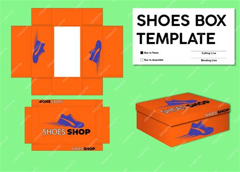 Designing a Shoe Box Template Example