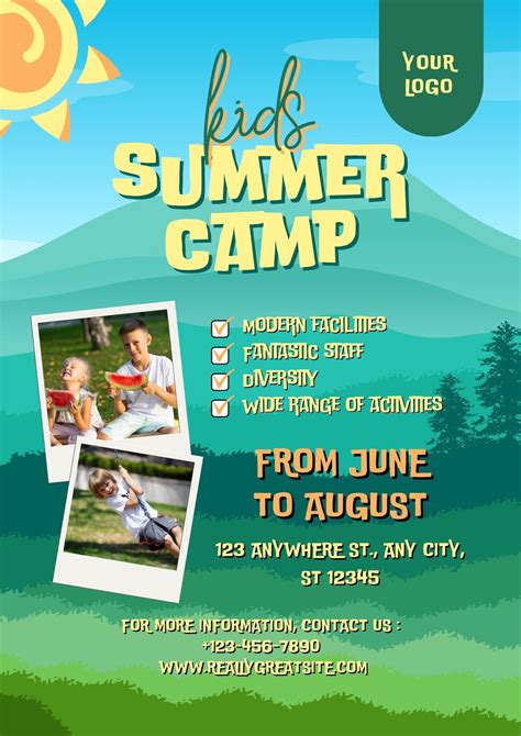 Designing summer camp flyers