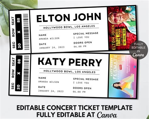 Design process for ticket templates