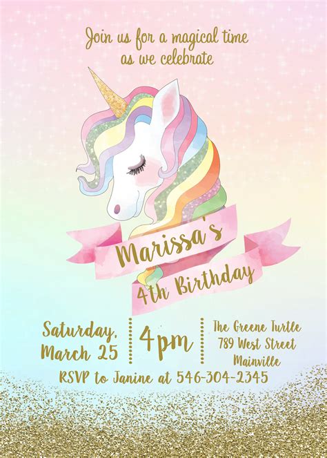 Designing Unicorn Invitations