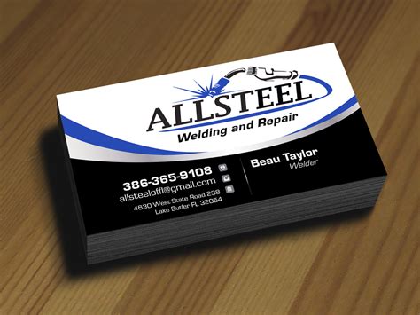 Designing welding business cards