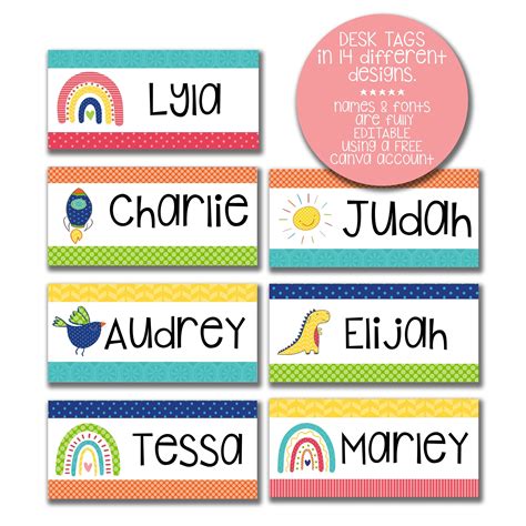 Desk Name Tag Ideas