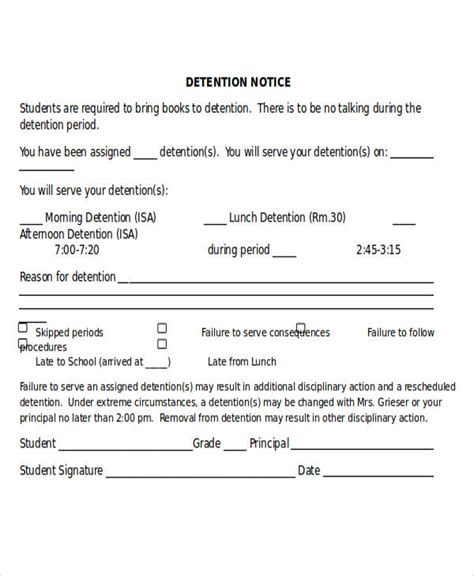 Description of Detention Template 9