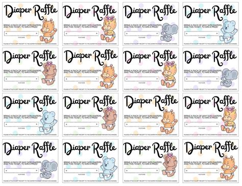 Diaper Raffle Ticket Ideas