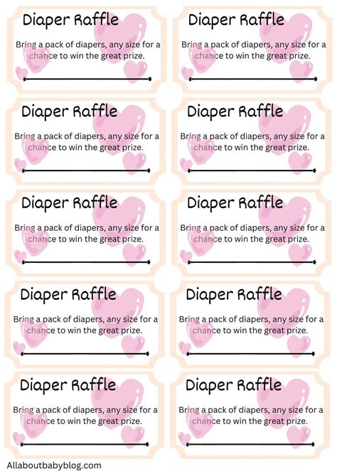 Diaper Raffle Ticket Ideas