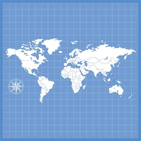 Digital blank world maps for interactive learning