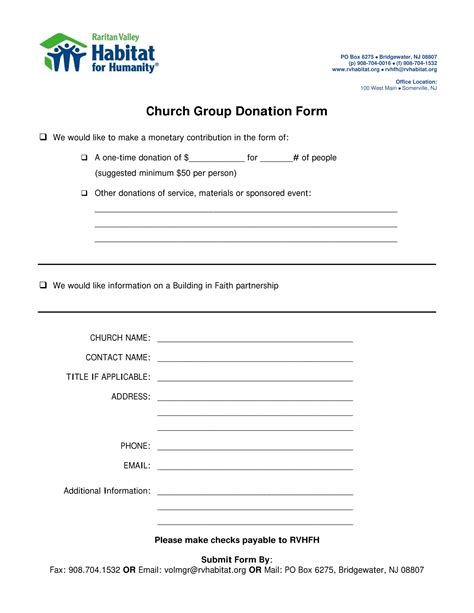 Digital church donation templates