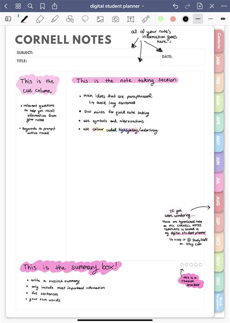 Digital Cornell Notes