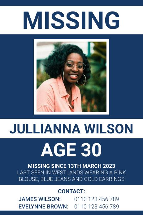 Digital Missing Person Alert Example